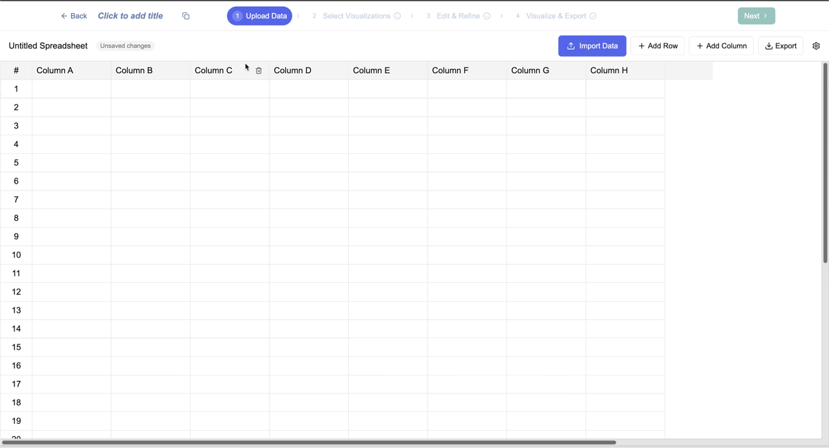 Upload your data step